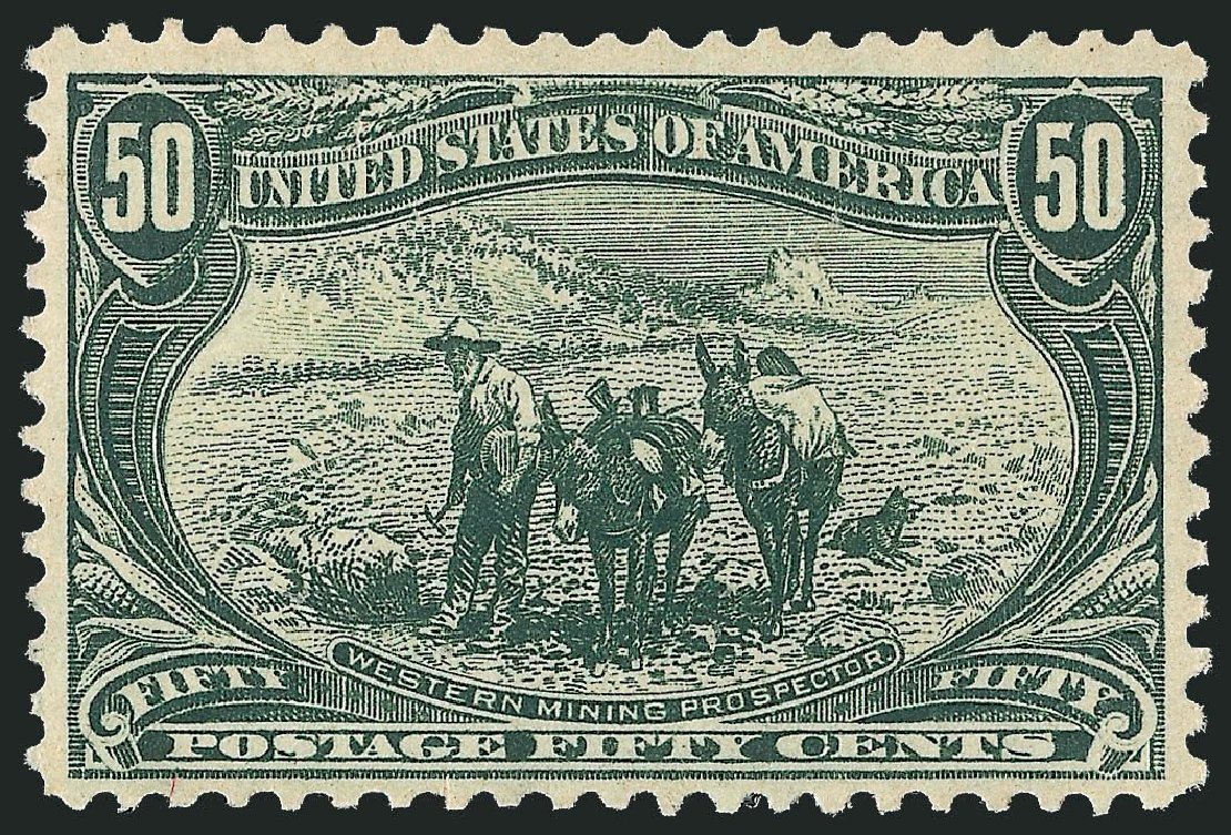 Values of US Stamps Scott Catalogue 291: 50c 1898 Trans Mississippi Exposition. Robert Siegel Auction Galleries, Nov 2013, Sale 1061, Lot 3793