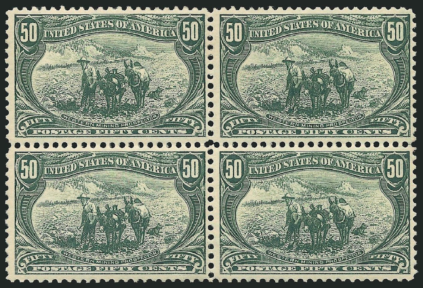Values of US Stamp Scott Catalogue #291: 1898 50c Trans Mississippi Exposition. Robert Siegel Auction Galleries, Apr 2014, Sale 1068, Lot 203