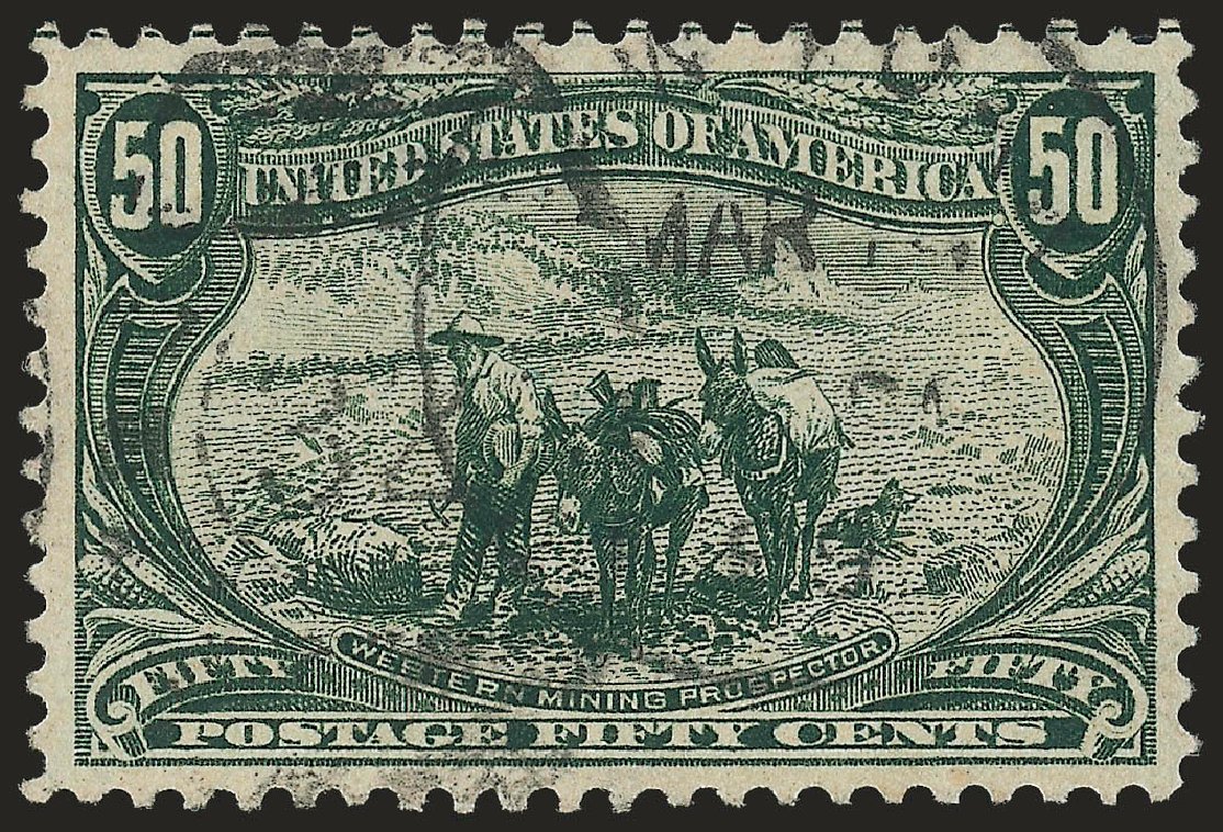 Costs of US Stamps Scott Catalog # 291: 50c 1898 Trans Mississippi Exposition. Robert Siegel Auction Galleries, Apr 2010, Sale 984, Lot 713