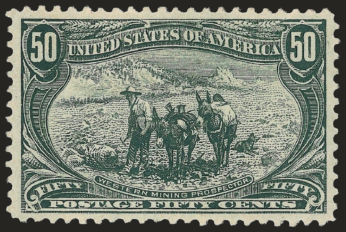 Prices of US Stamps Scott 291: 50c 1898 Trans Mississippi Exposition. Robert Siegel Auction Galleries, Jun 2010, Sale 992, Lot 2373