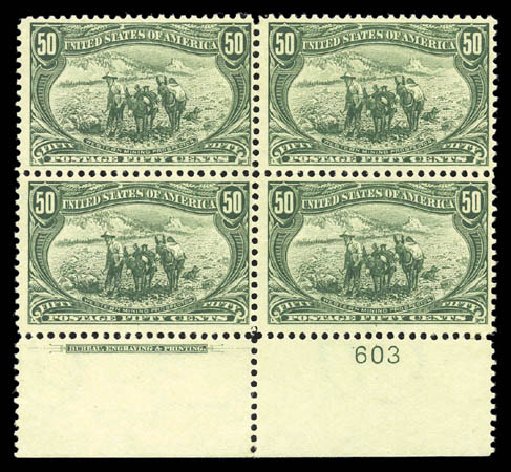 Price of US Stamp Scott Cat. #291 - 50c 1898 Trans Mississippi Exposition. Matthew Bennett International, Sep 2010, Sale 331, Lot 666