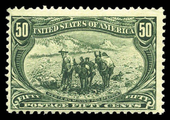 Values of US Stamps Scott Catalog 291 - 1898 50c Trans Mississippi Exposition. Matthew Bennett International, Mar 2011, Sale 337, Lot 2746
