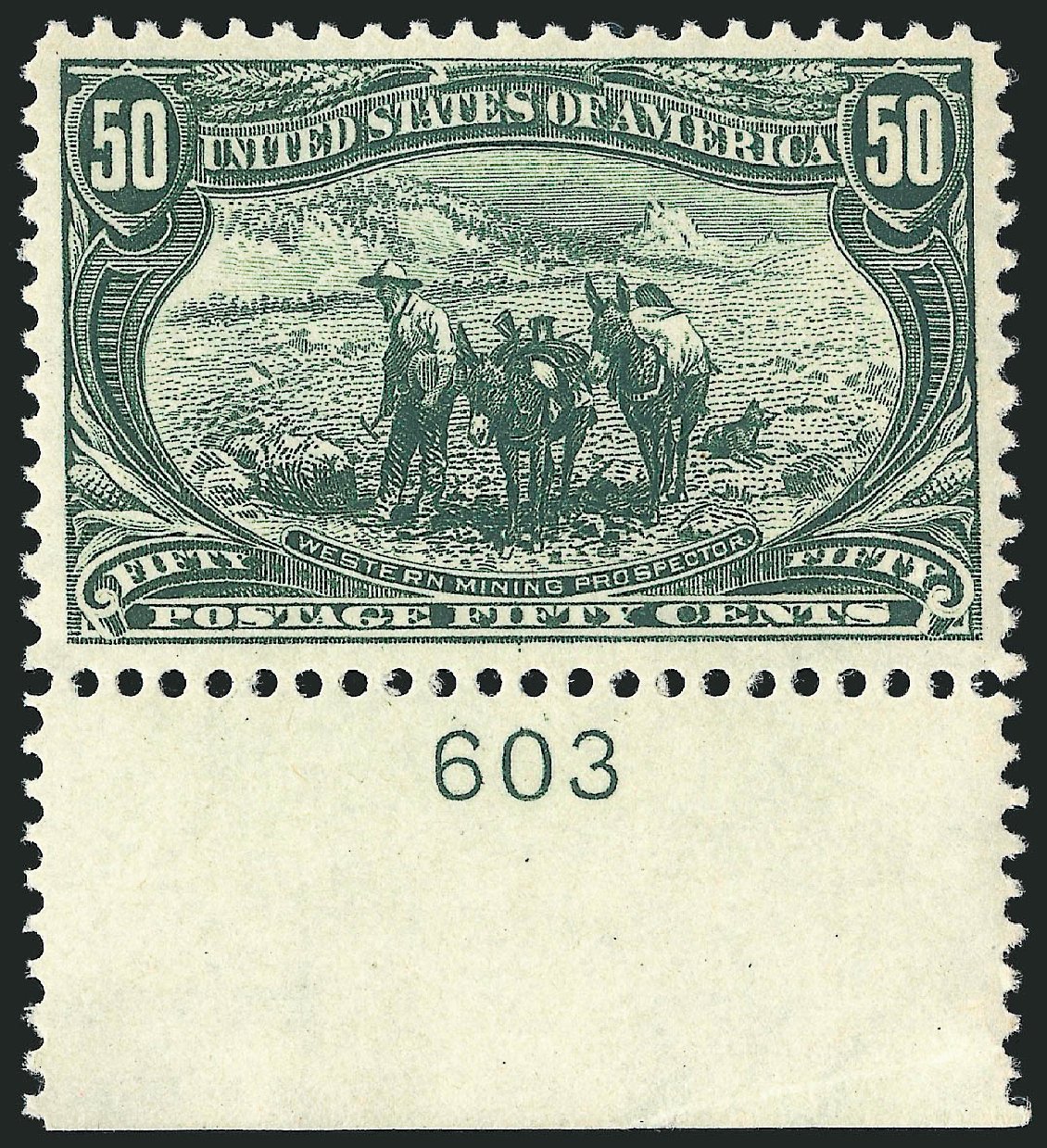 US Stamp Value Scott #291 - 50c 1898 Trans Mississippi Exposition. Robert Siegel Auction Galleries, Mar 2012, Sale 1019, Lot 636
