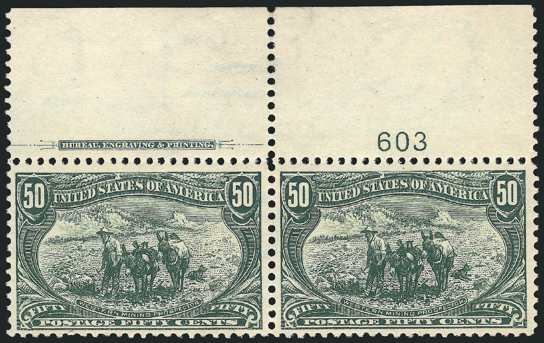 Values of US Stamps Scott 291: 1898 50c Trans Mississippi Exposition. Robert Siegel Auction Galleries, Nov 2013, Sale 1056, Lot 346