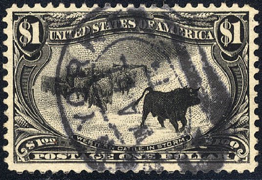 Price of US Stamp Scott Catalog #292 - US$1.00 1898 Trans Mississippi Exposition. Cherrystone Auctions, Jan 2009, Sale 200901, Lot 187