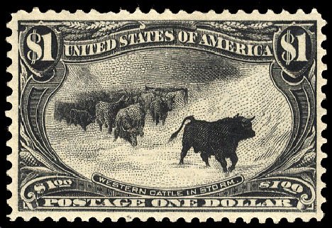 Price of US Stamps Scott # 292: 1898 US$1.00 Trans Mississippi Exposition. Cherrystone Auctions, Apr 2010, Sale 201004, Lot 217