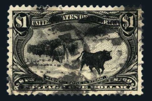 US Stamps Prices Scott Catalogue # 292: US$1.00 1898 Trans Mississippi Exposition. Harmer-Schau Auction Galleries, Aug 2014, Sale 102, Lot 1937