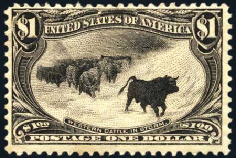 Price of US Stamps Scott Cat. 292: US$1.00 1898 Trans Mississippi Exposition. Harmer-Schau Auction Galleries, Feb 2009, Sale 80, Lot 1247