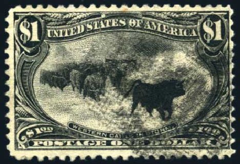 US Stamp Prices Scott Catalogue #292: US$1.00 1898 Trans Mississippi Exposition. Harmer-Schau Auction Galleries, Jul 2010, Sale 86, Lot 487