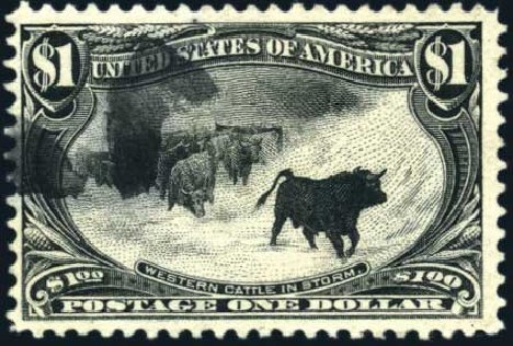 Values of US Stamps Scott #292: 1898 US$1.00 Trans Mississippi Exposition. Harmer-Schau Auction Galleries, Mar 2011, Sale 89, Lot 277