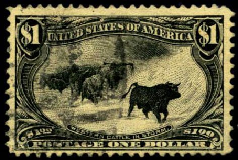 US Stamps Values Scott Catalog # 292 - 1898 US$1.00 Trans Mississippi Exposition. Harmer-Schau Auction Galleries, Feb 2012, Sale 92, Lot 1067
