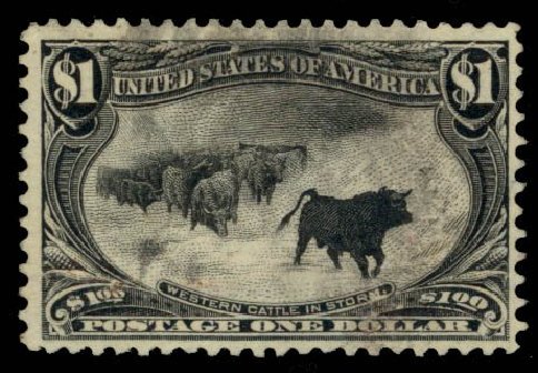 Prices of US Stamps Scott Catalog #292: US$1.00 1898 Trans Mississippi Exposition. Daniel Kelleher Auctions, May 2014, Sale 652, Lot 447