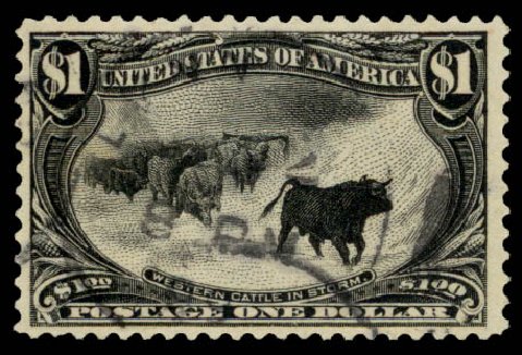 US Stamps Price Scott 292: US$1.00 1898 Trans Mississippi Exposition. Daniel Kelleher Auctions, May 2015, Sale 669, Lot 2827