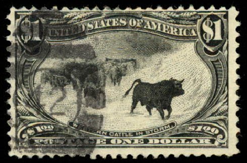 Costs of US Stamp Scott 292 - 1898 US$1.00 Trans Mississippi Exposition. Daniel Kelleher Auctions, Aug 2015, Sale 672, Lot 2587
