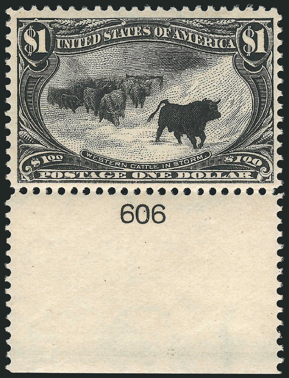 US Stamp Value Scott Cat. #292: 1898 US$1.00 Trans Mississippi Exposition. Robert Siegel Auction Galleries, Mar 2011, Sale 1007, Lot 2557