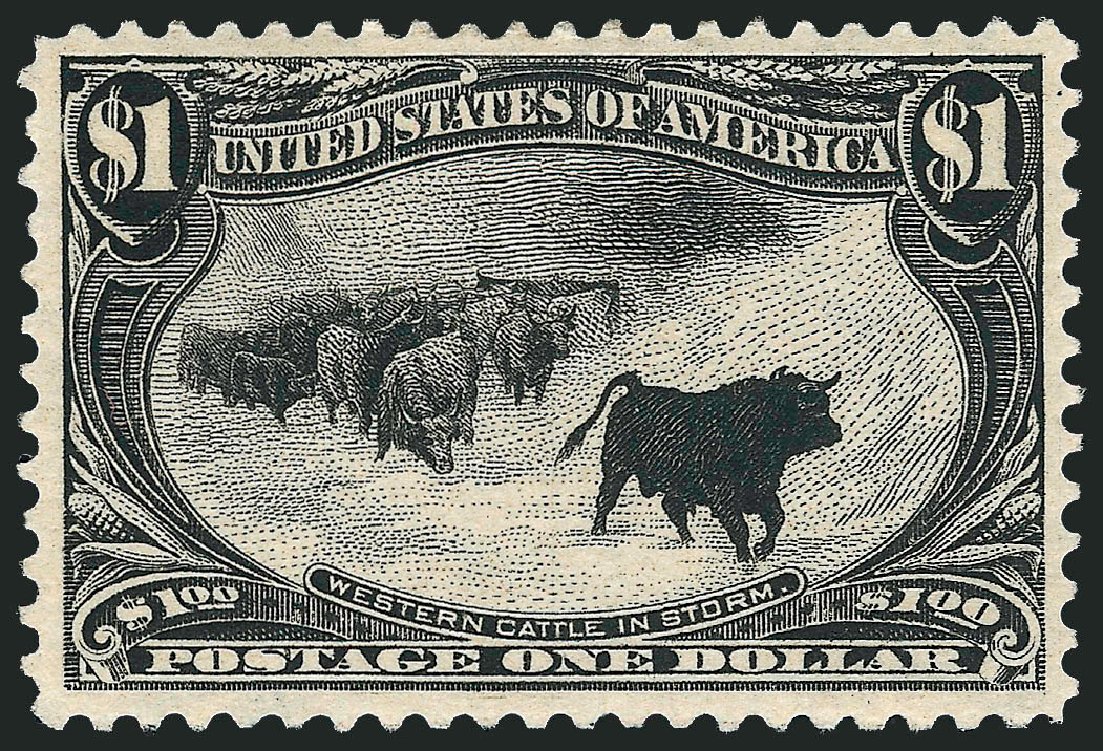 US Stamp Values Scott Catalog # 292 - US$1.00 1898 Trans Mississippi Exposition. Robert Siegel Auction Galleries, Dec 2008, Sale 967, Lot 4487