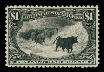 Prices of US Stamps Scott #292 - US$1.00 1898 Trans Mississippi Exposition. Matthew Bennett International, Oct 2007, Sale 320, Lot 528
