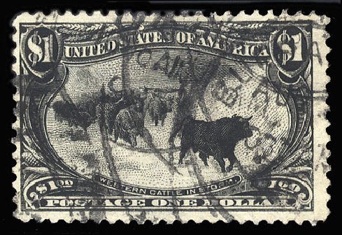 Prices of US Stamps Scott Catalog # 292: US$1.00 1898 Trans Mississippi Exposition. Cherrystone Auctions, Jan 2009, Sale 200901, Lot 188