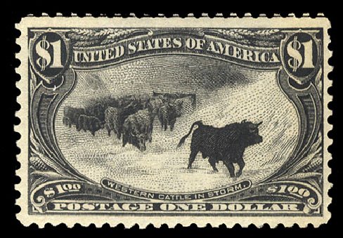 Prices of US Stamp Scott 292: 1898 US$1.00 Trans Mississippi Exposition. Cherrystone Auctions, Mar 2015, Sale 201503, Lot 38