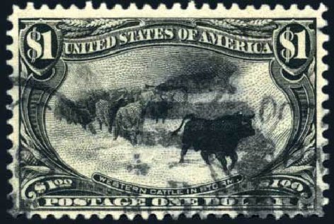 Price of US Stamps Scott Catalogue #292 - US$1.00 1898 Trans Mississippi Exposition. Harmer-Schau Auction Galleries, Mar 2011, Sale 89, Lot 278