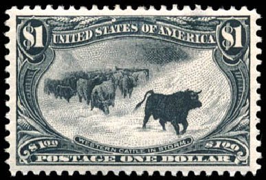 Values of US Stamps Scott 292: 1898 US$1.00 Trans Mississippi Exposition. Schuyler J. Rumsey Philatelic Auctions, Apr 2015, Sale 60, Lot 2298