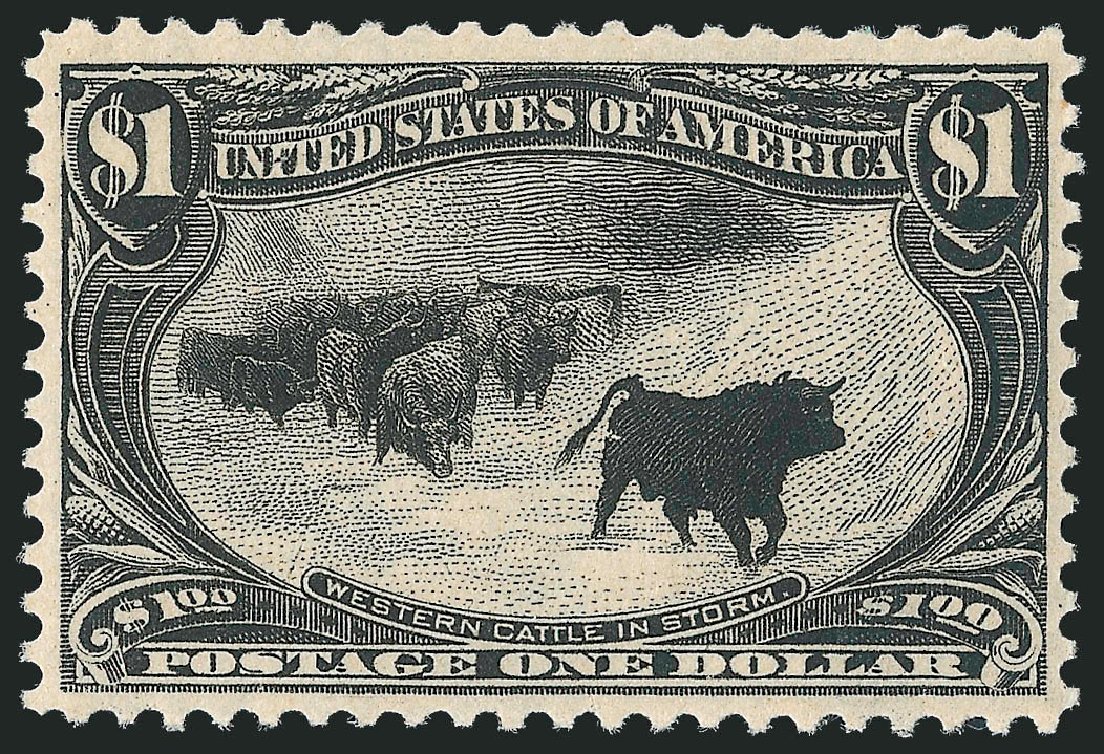 Price of US Stamps Scott Cat. #292: 1898 US$1.00 Trans Mississippi Exposition. Robert Siegel Auction Galleries, Oct 2011, Sale 1014, Lot 1658