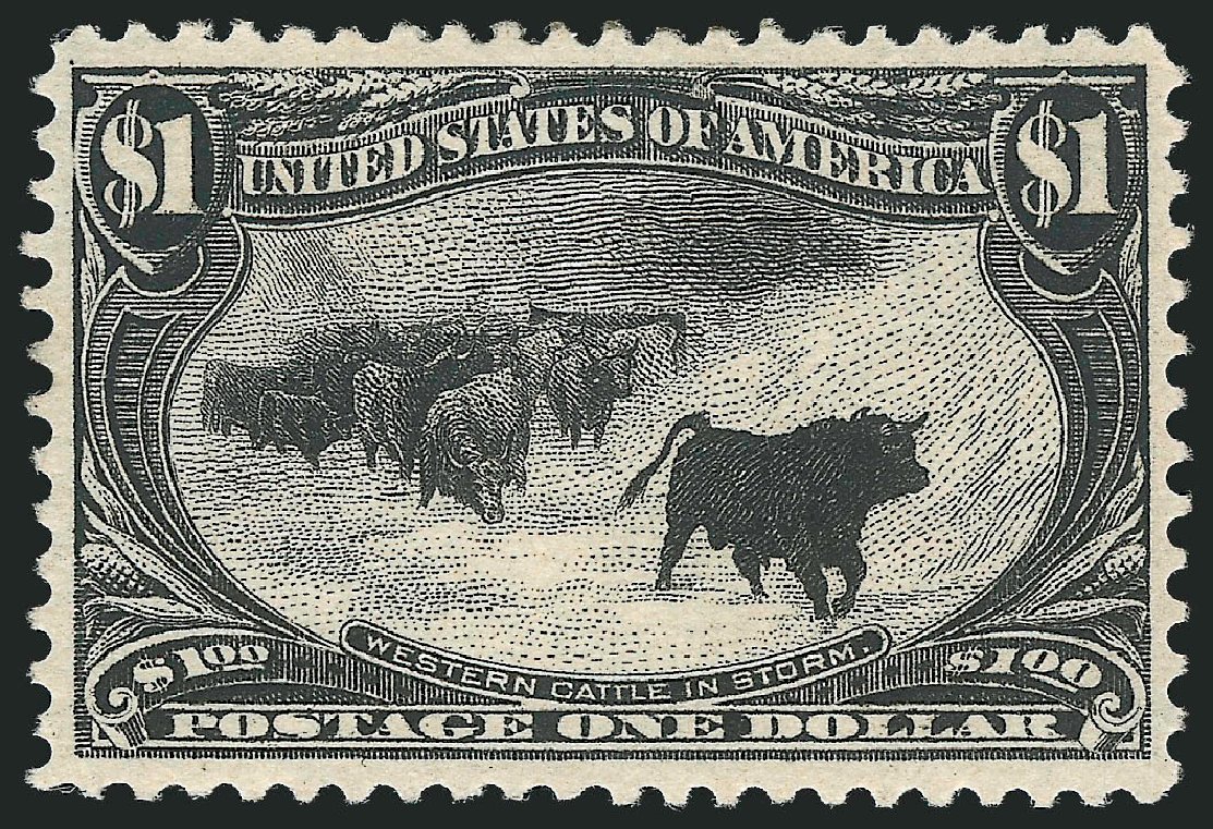 Cost of US Stamps Scott Catalogue # 292: 1898 US$1.00 Trans Mississippi Exposition. Robert Siegel Auction Galleries, Dec 2012, Sale 1037, Lot 1918