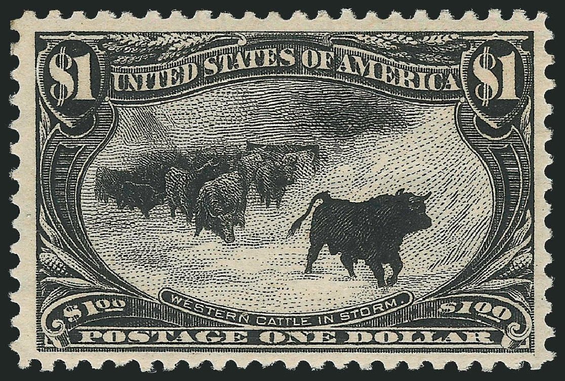 US Stamps Values Scott Catalog # 292 - US$1.00 1898 Trans Mississippi Exposition. Robert Siegel Auction Galleries, Jul 2013, Sale 1050, Lot 438