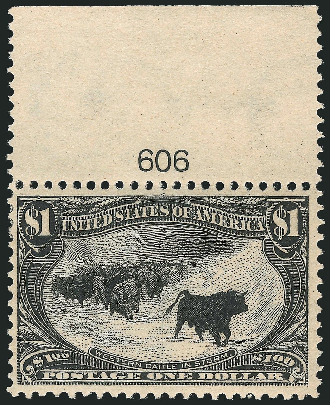 Values of US Stamps Scott Catalog #292 - US$1.00 1898 Trans Mississippi Exposition. Robert Siegel Auction Galleries, Mar 2014, Sale 1067, Lot 1328