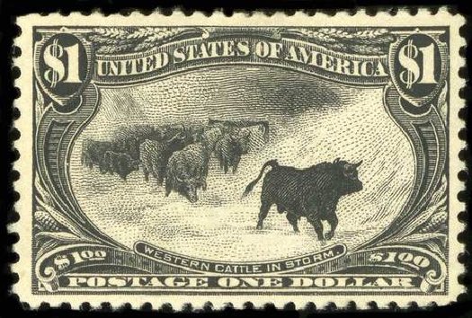 Costs of US Stamps Scott Catalog #292 - US$1.00 1898 Trans Mississippi Exposition. Spink Shreves Galleries, Jul 2015, Sale 151, Lot 238