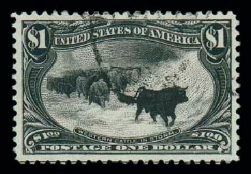 US Stamps Values Scott Cat. # 292 - US$1.00 1898 Trans Mississippi Exposition. Matthew Bennett International, Jun 2007, Sale 319, Lot 1319