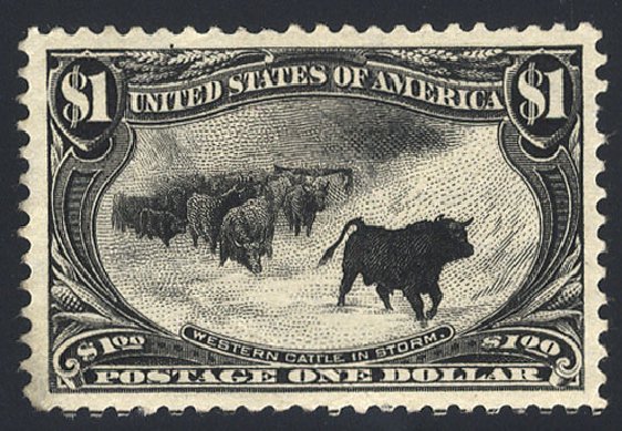 Cost of US Stamps Scott Cat. #292: US$1.00 1898 Trans Mississippi Exposition. Cherrystone Auctions, Sep 2008, Sale 200809, Lot 19