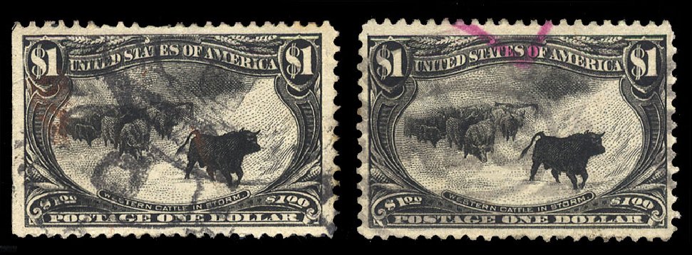 Values of US Stamp Scott Catalog 292 - 1898 US$1.00 Trans Mississippi Exposition. Cherrystone Auctions, Oct 2012, Sale 201210, Lot 119