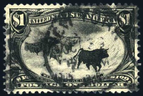 US Stamp Prices Scott #292 - US$1.00 1898 Trans Mississippi Exposition. Harmer-Schau Auction Galleries, Jul 2010, Sale 86, Lot 489