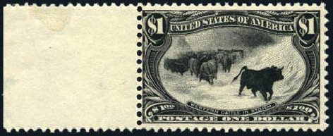 Cost of US Stamp Scott Catalog # 292 - US$1.00 1898 Trans Mississippi Exposition. Harmer-Schau Auction Galleries, Aug 2011, Sale 90, Lot 1429
