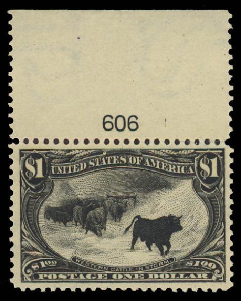 Prices of US Stamp Scott Cat. #292 - US$1.00 1898 Trans Mississippi Exposition. Daniel Kelleher Auctions, Jun 2012, Sale 630, Lot 1669