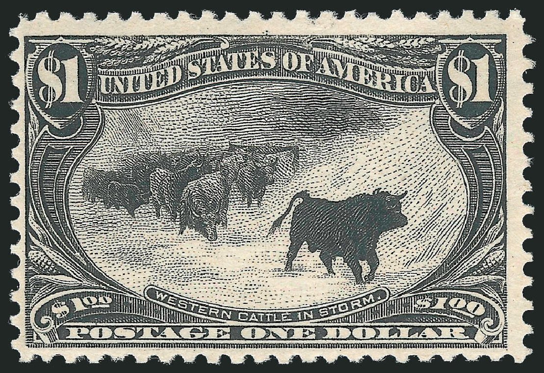 Price of US Stamp Scott Catalogue 292 - 1898 US$1.00 Trans Mississippi Exposition. Robert Siegel Auction Galleries, Oct 2011, Sale 1014, Lot 1659