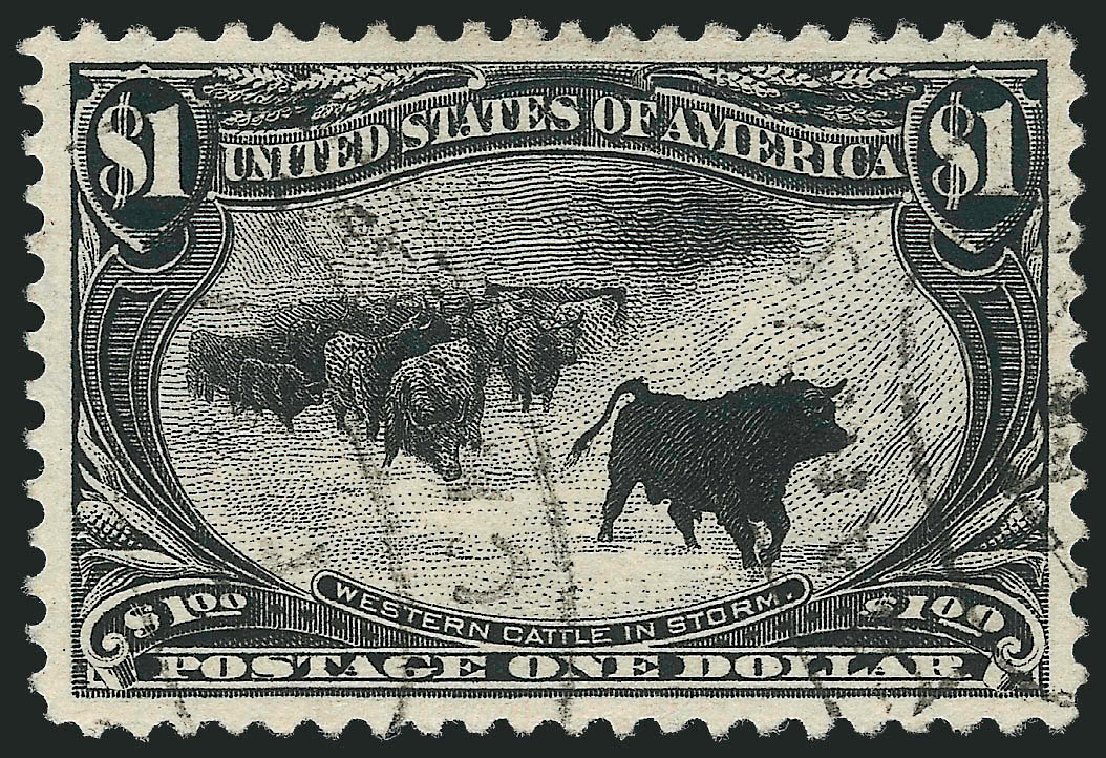 Prices of US Stamps Scott #292: 1898 US$1.00 Trans Mississippi Exposition. Robert Siegel Auction Galleries, Mar 2012, Sale 1019, Lot 649