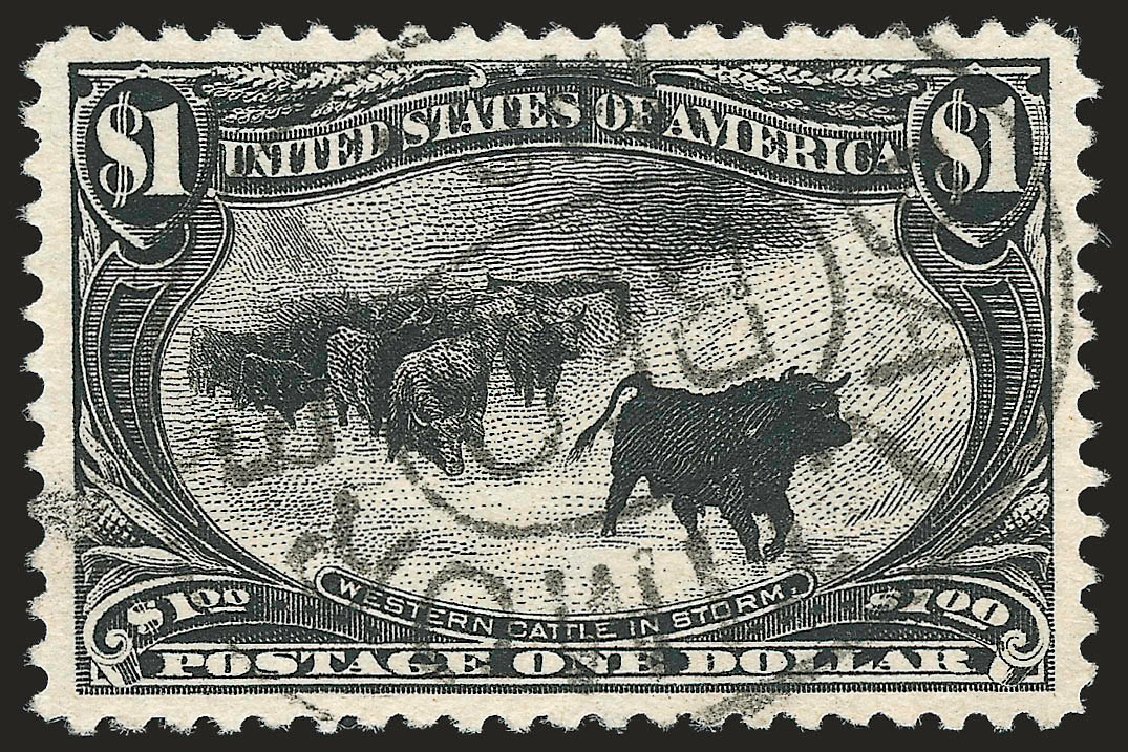 Prices of US Stamps Scott Catalog #292 - US$1.00 1898 Trans Mississippi Exposition. Robert Siegel Auction Galleries, Oct 2012, Sale 1032, Lot 3419