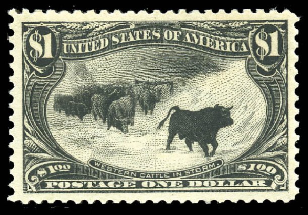 Price of US Stamp Scott Cat. 292: US$1.00 1898 Trans Mississippi Exposition. Matthew Bennett International, Sep 2011, Sale 338, Lot 1900