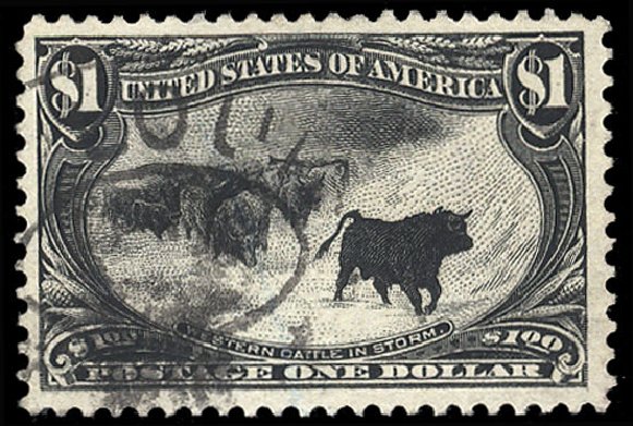 US Stamps Values Scott Cat. # 292: US$1.00 1898 Trans Mississippi Exposition. Cherrystone Auctions, Mar 2009, Sale 200903, Lot 190