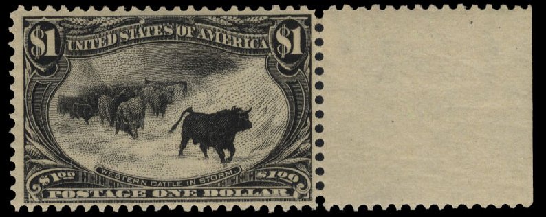 Value of US Stamps Scott Cat. 292 - US$1.00 1898 Trans Mississippi Exposition. Cherrystone Auctions, Mar 2010, Sale 201003, Lot 160