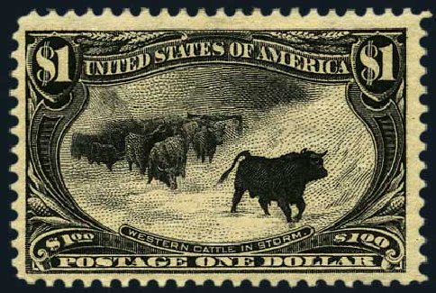 US Stamp Value Scott Catalogue # 292: 1898 US$1.00 Trans Mississippi Exposition. Harmer-Schau Auction Galleries, May 2015, Sale 105, Lot 150