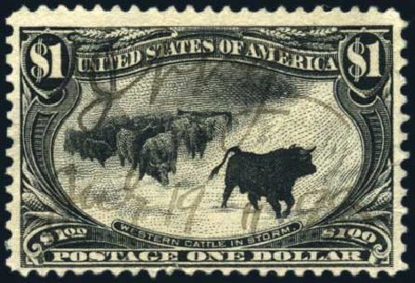 Value of US Stamps Scott Cat. # 292 - US$1.00 1898 Trans Mississippi Exposition. Harmer-Schau Auction Galleries, Feb 2010, Sale 84, Lot 1500