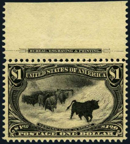 Value of US Stamps Scott #292: 1898 US$1.00 Trans Mississippi Exposition. Harmer-Schau Auction Galleries, Aug 2012, Sale 94, Lot 1430