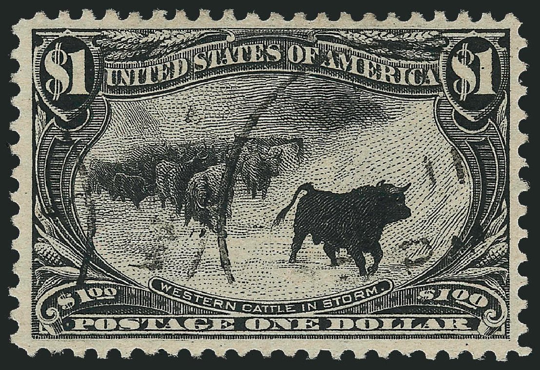 US Stamps Values Scott Catalog #292 - US$1.00 1898 Trans Mississippi Exposition. Robert Siegel Auction Galleries, Dec 2008, Sale 967, Lot 4490