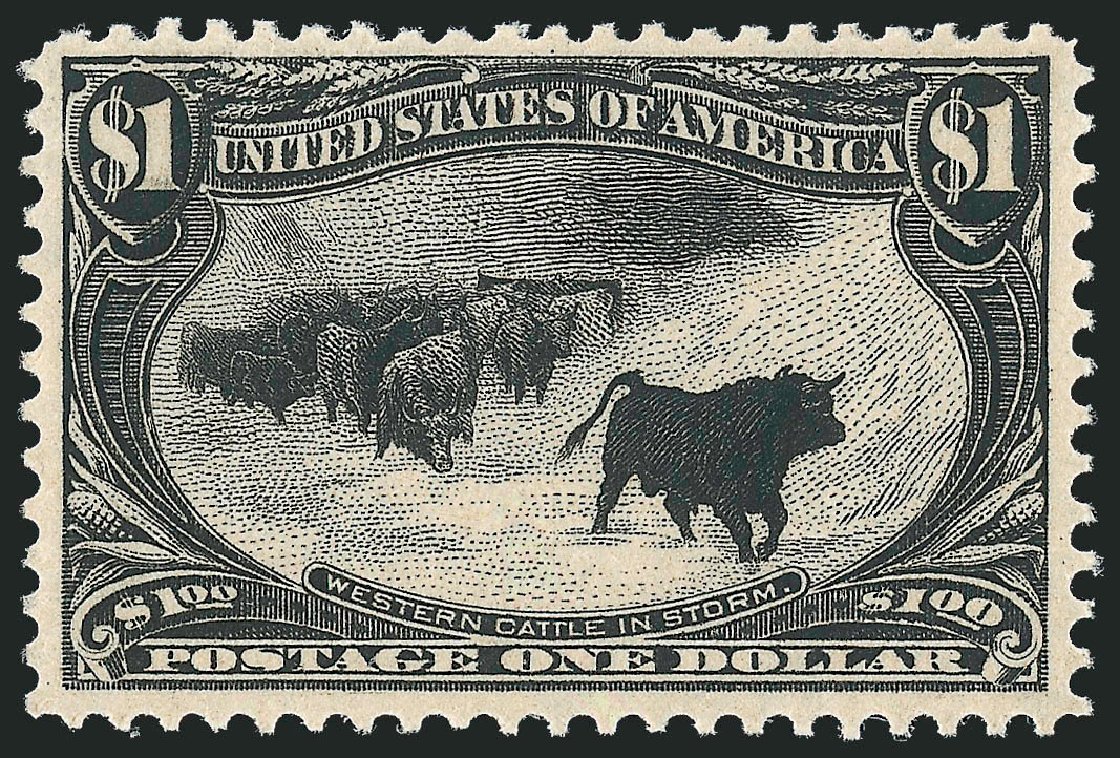 US Stamps Prices Scott Cat. #292: 1898 US$1.00 Trans Mississippi Exposition. Robert Siegel Auction Galleries, Oct 2010, Sale 997, Lot 5810
