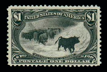 Price of US Stamps Scott Catalog # 292 - 1898 US$1.00 Trans Mississippi Exposition. Matthew Bennett International, Dec 2007, Sale 325, Lot 1861