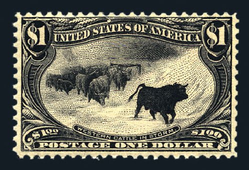 US Stamp Price Scott Catalog 292: 1898 US$1.00 Trans Mississippi Exposition. Harmer-Schau Auction Galleries, Aug 2015, Sale 106, Lot 1711