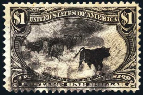 Value of US Stamps Scott Catalogue 292 - 1898 US$1.00 Trans Mississippi Exposition. Harmer-Schau Auction Galleries, Feb 2009, Sale 80, Lot 1251